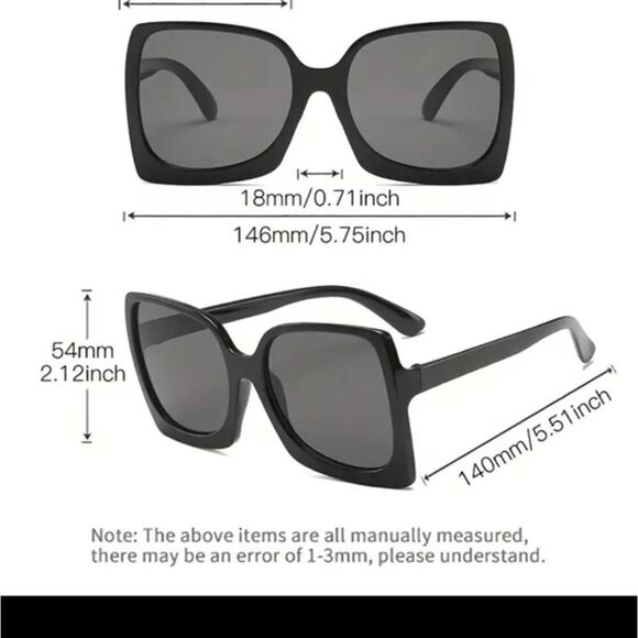 Oversized Sunglasses Women Champagne Color. Trendy Fashion Cool Fun. - Picture 2 of 2